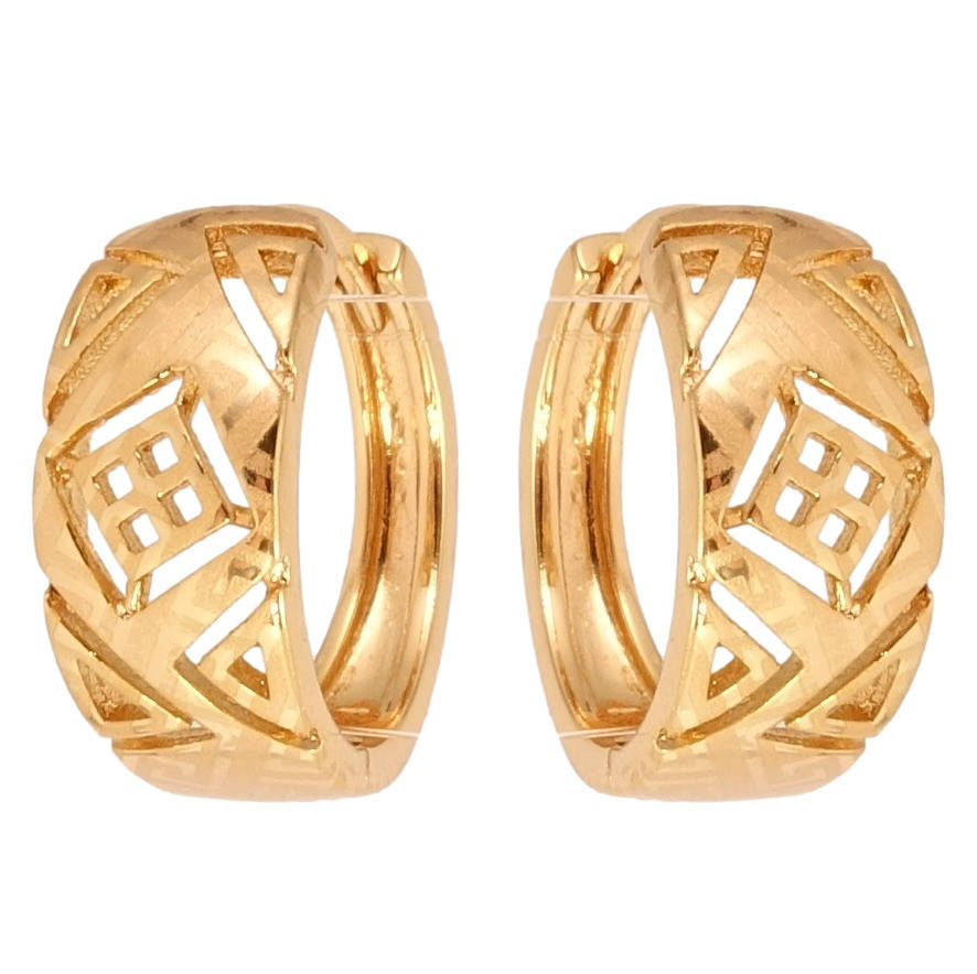 

Серьги Xuping Позолота 18K колечки "Декоративный резной орнамент с напылением"