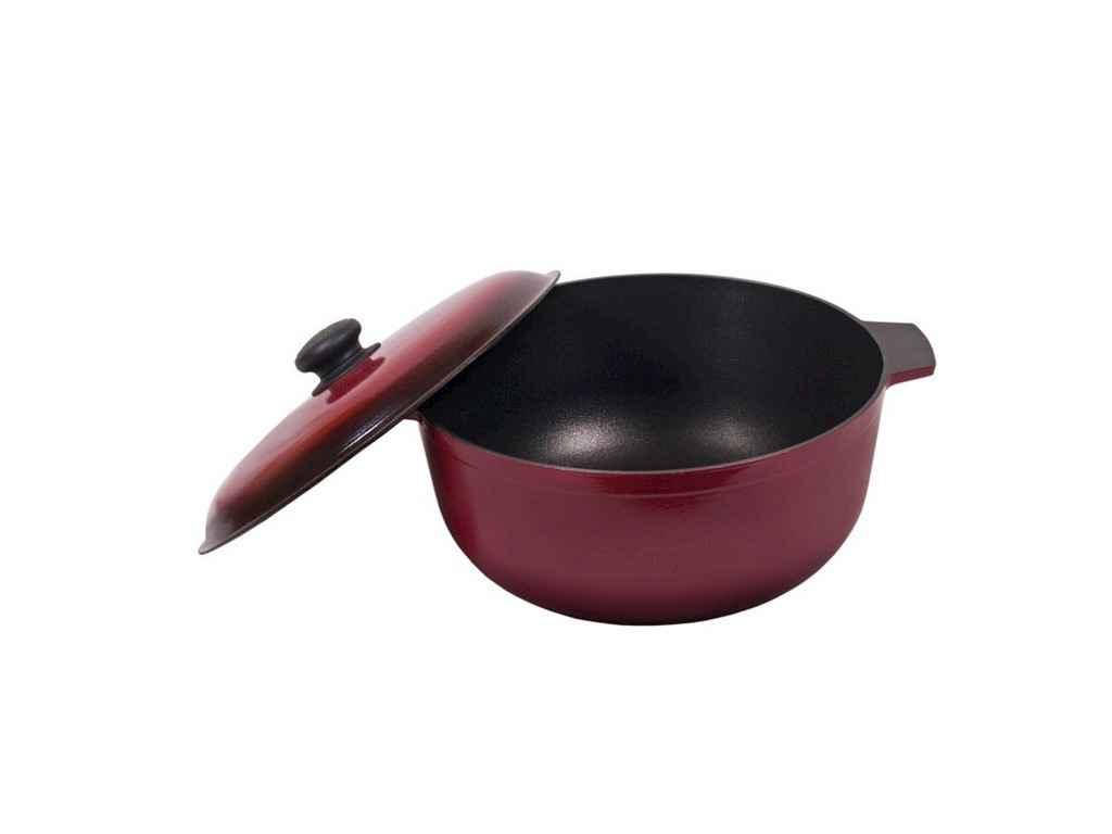 

Кастрюля алюминиевая 2,5 литра с антипригарным покрытием (ЛА2,5) "Силумин", Красный