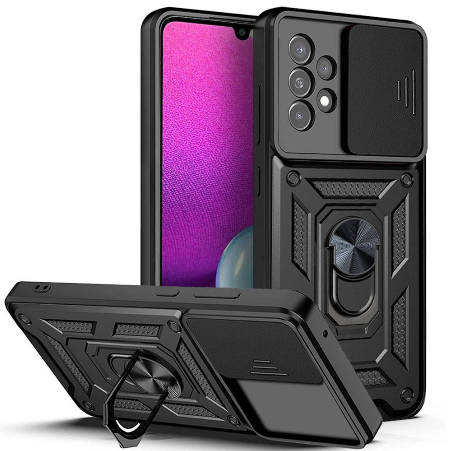 

Чехол Camshield Combo для Samsung Galaxy A32 4G 2021 A325F противоударный (Разные цвета) Черный