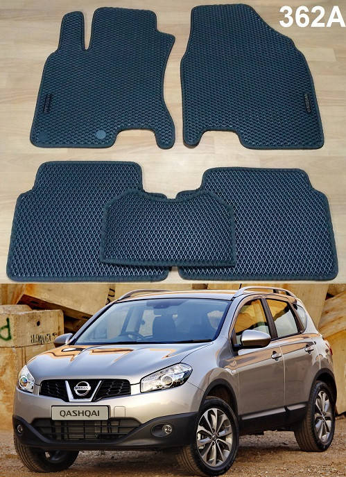 

Коврики ЕВА в салон Nissan Qashqai (J10) '10-13, Черный