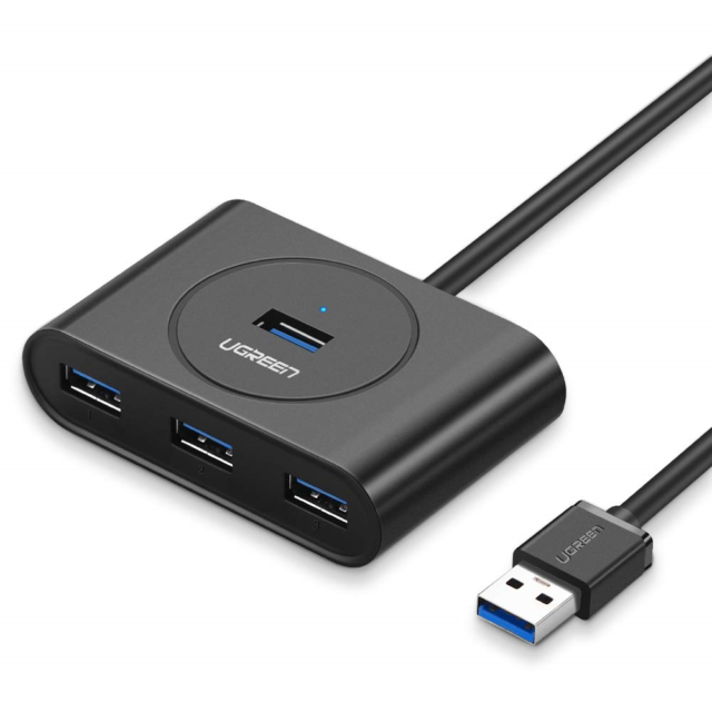 

USB-хаб UGREEN CR113 USB 3.0 HUB 1m Black (20291)