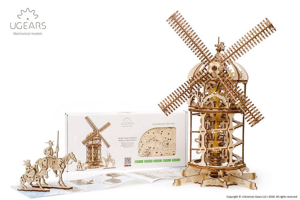 

Механическая модель Башня-Мельница UGEARS