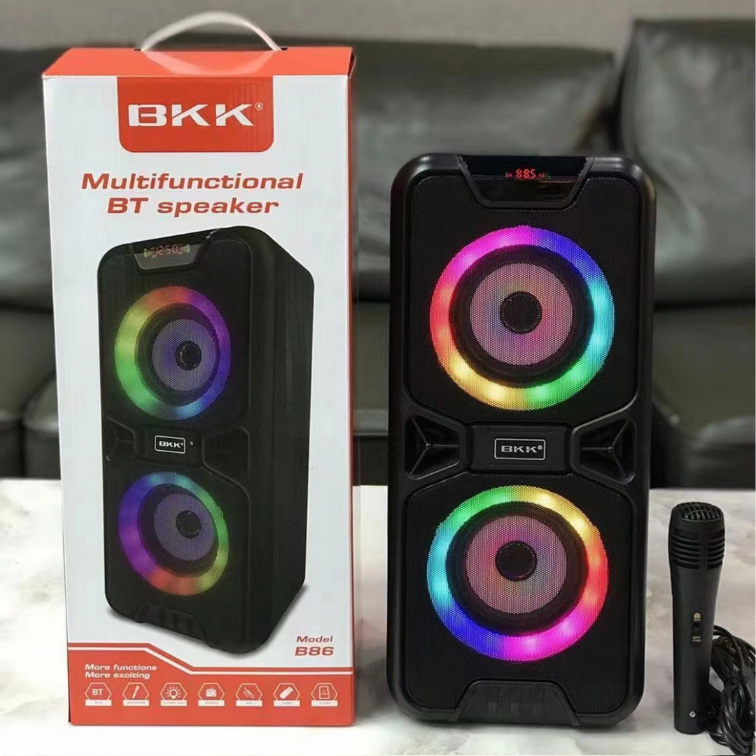 

Караоке колонка, чемодан на колесах с микрофоном, блютуз колонка портативная Акустика BKK