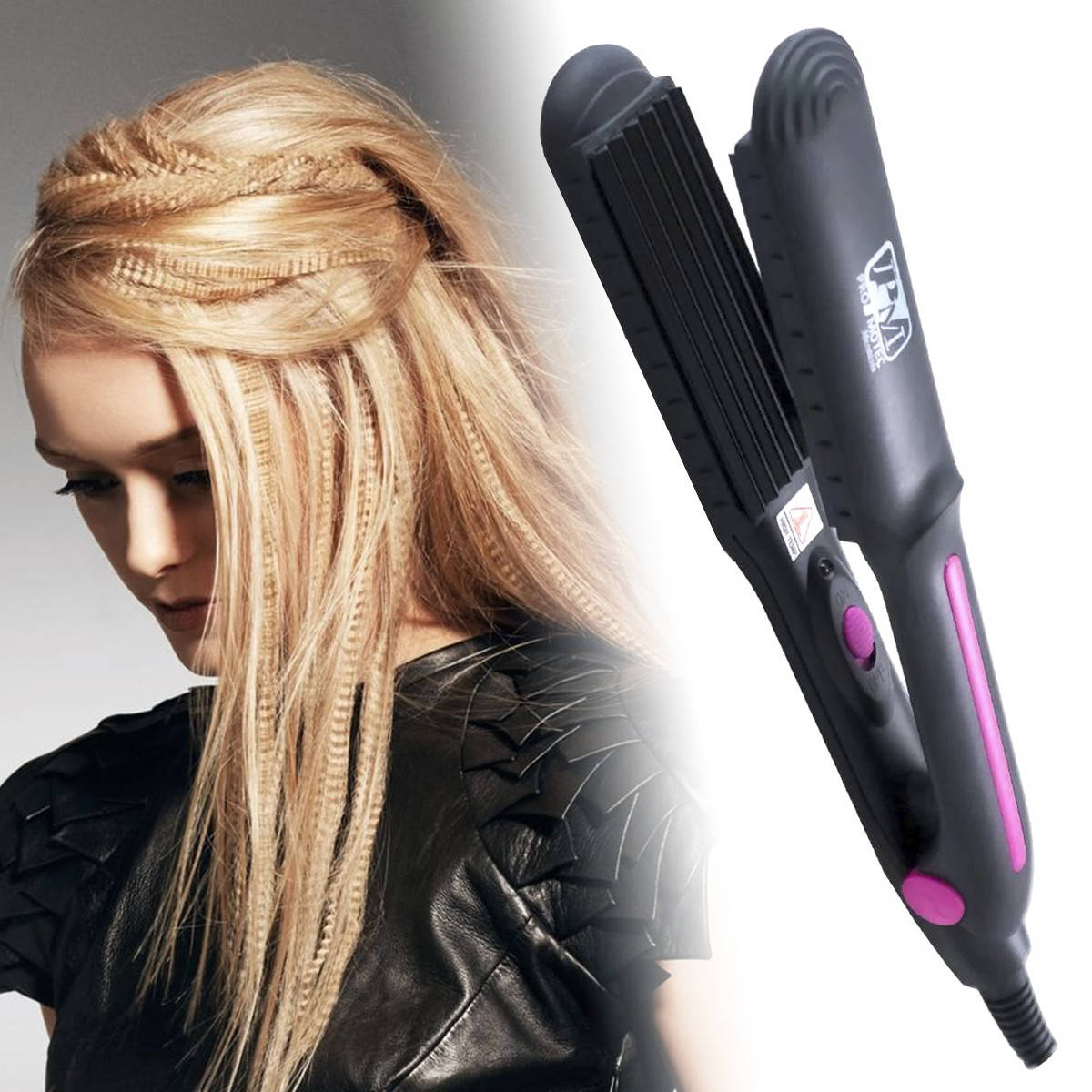 

Плойка гофре для прикорневого объема PM 1217 мелкое гофре укладки волос щипцы утюжок с керамическим покрытием