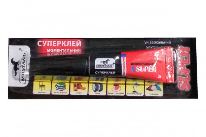 

Суперклей «Моментальний» блістер 1шт*3г (MG5)