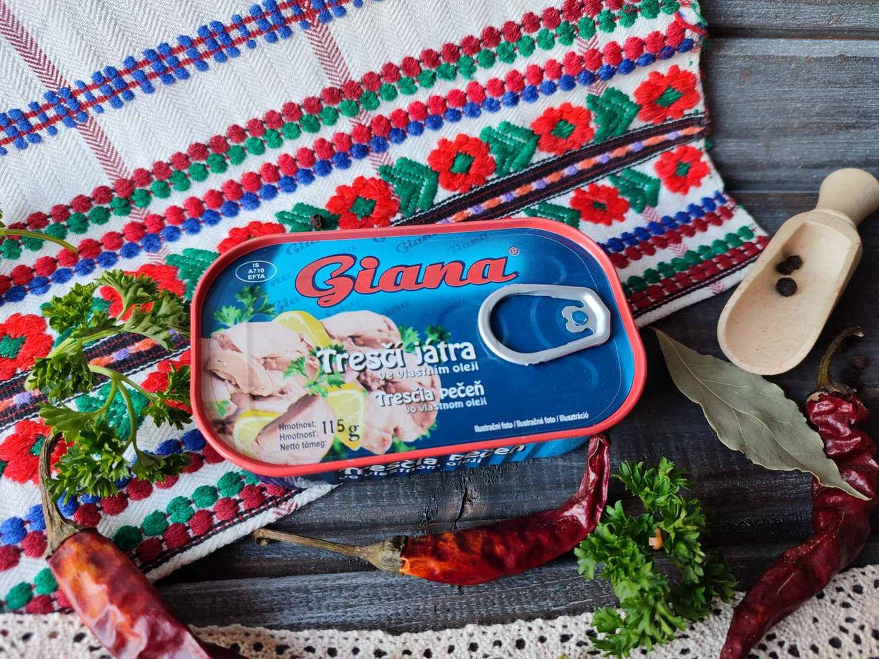 

Печень трески Giana 115g