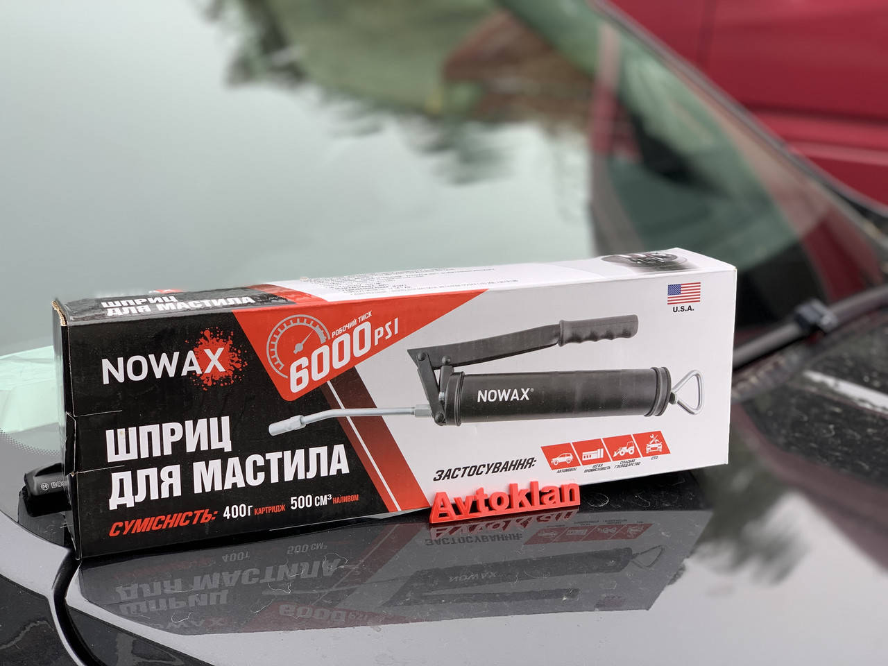 

Шприц рычажно-плунжерный для смазки под Евротубу 400мл "NOWAX" (NX12120) (давл.413 кГ/см2) заливки масла