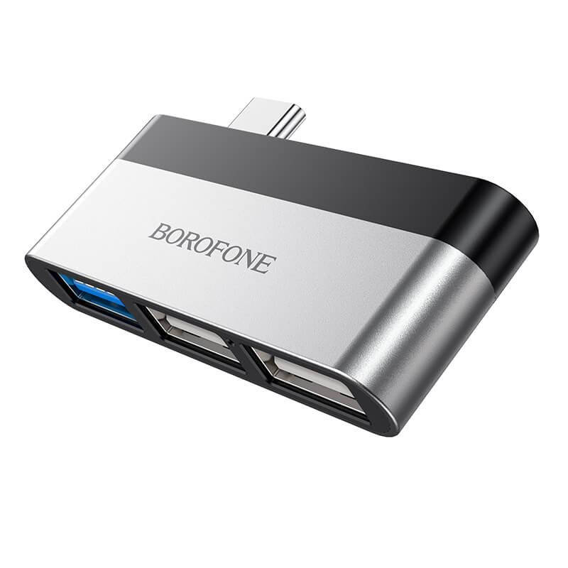 

Хаб-адаптер Borofone DH1 Type-C/3*USB |2USBx2.0, 1USBx3.0|