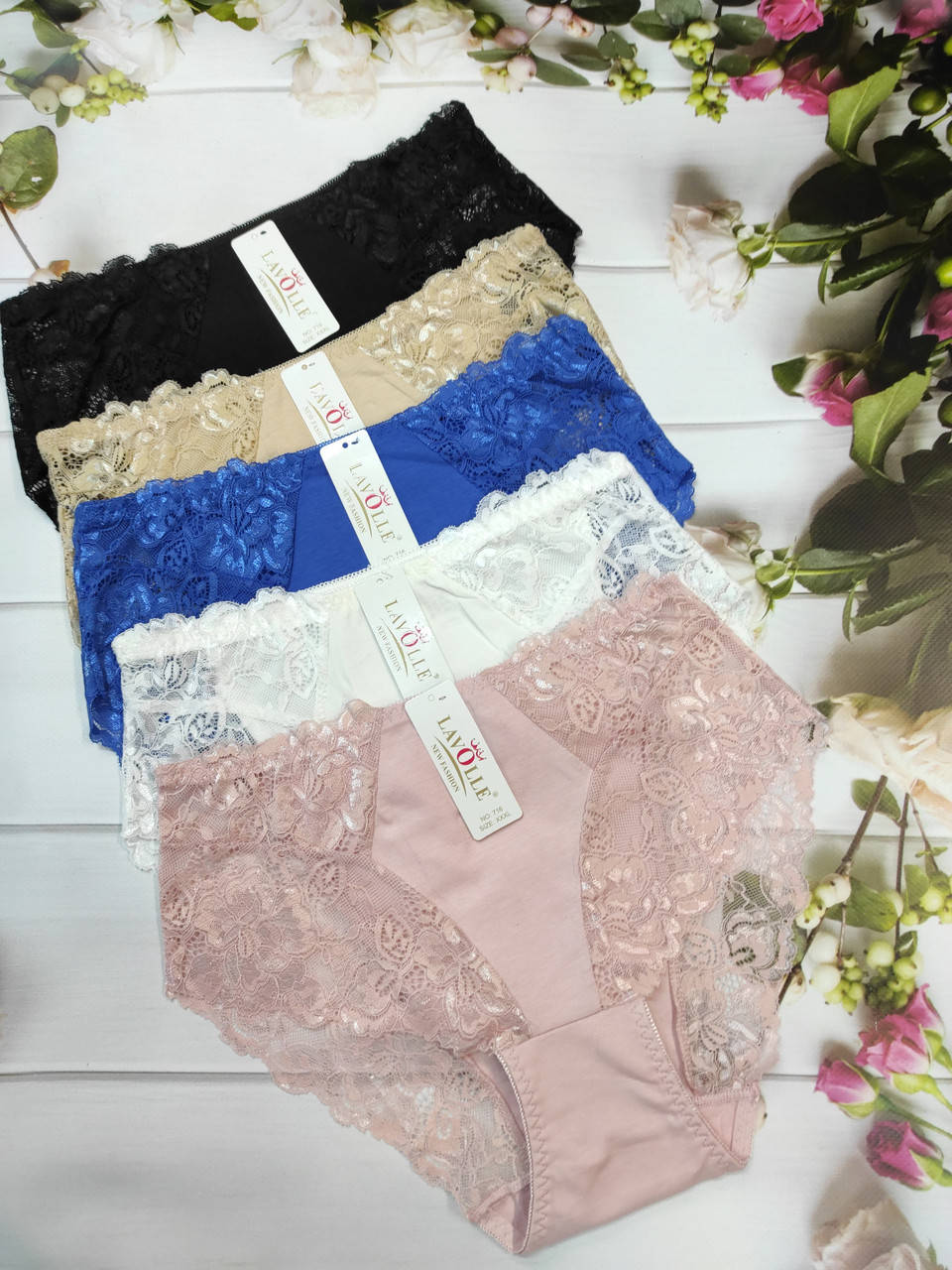 

Набор женских хлопковых трусов высокой посадки размер 48-50