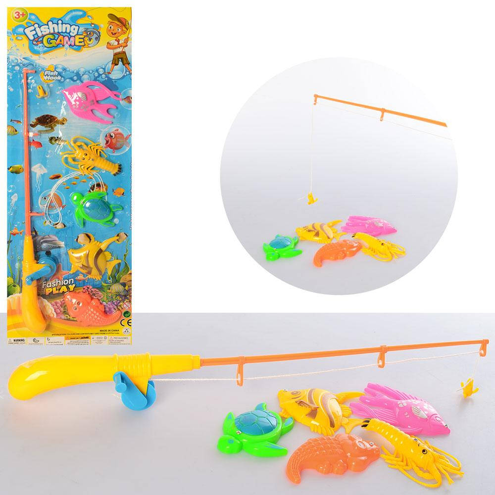 

Рыбалка 6281 (240шт) магнитная, удочка 38см, морские обитатели5шт, на листе, 17,5-50-2,5см