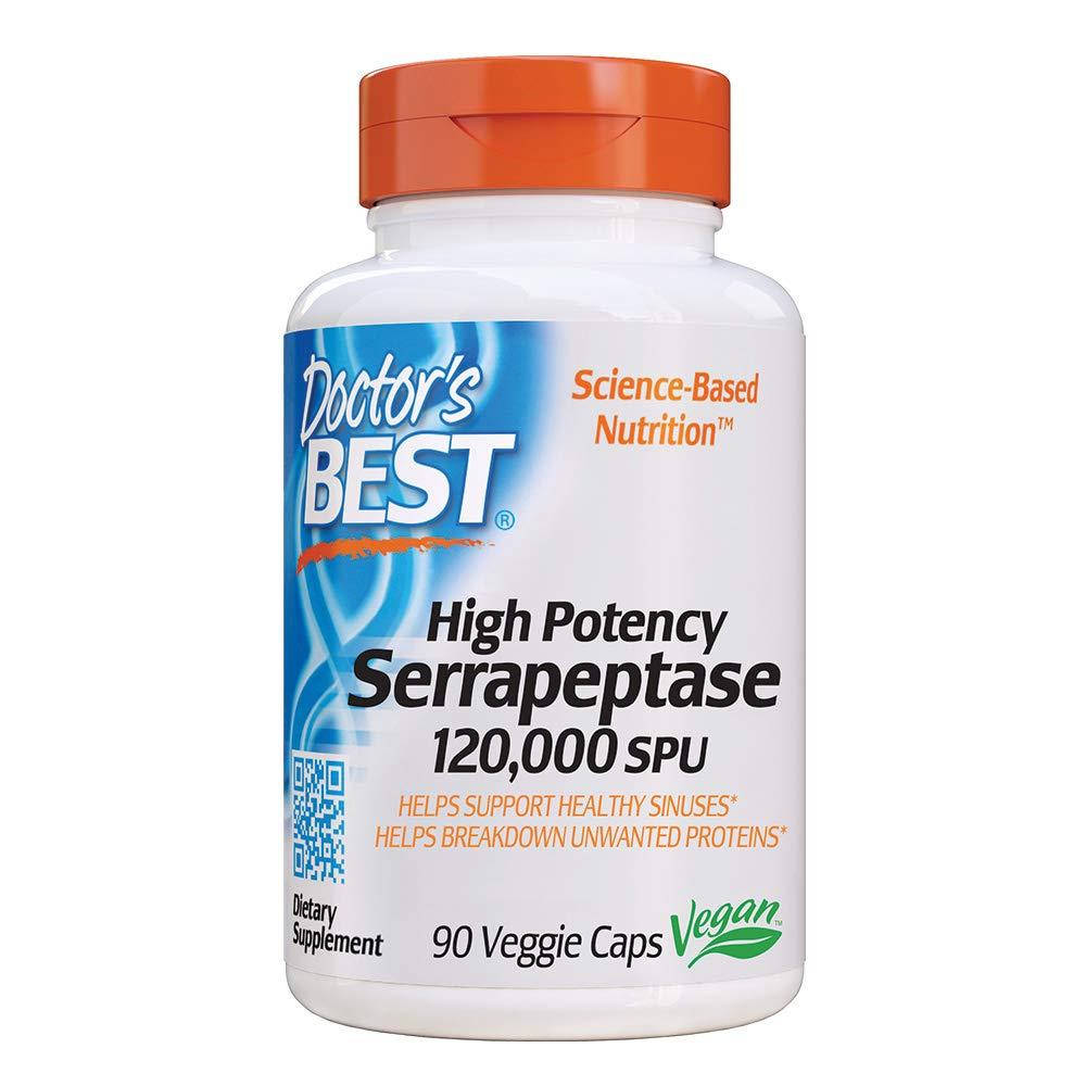 

Серрапептаза Doctor's Best High Potency Serrapeptase 120,000 SPU 90 капсул