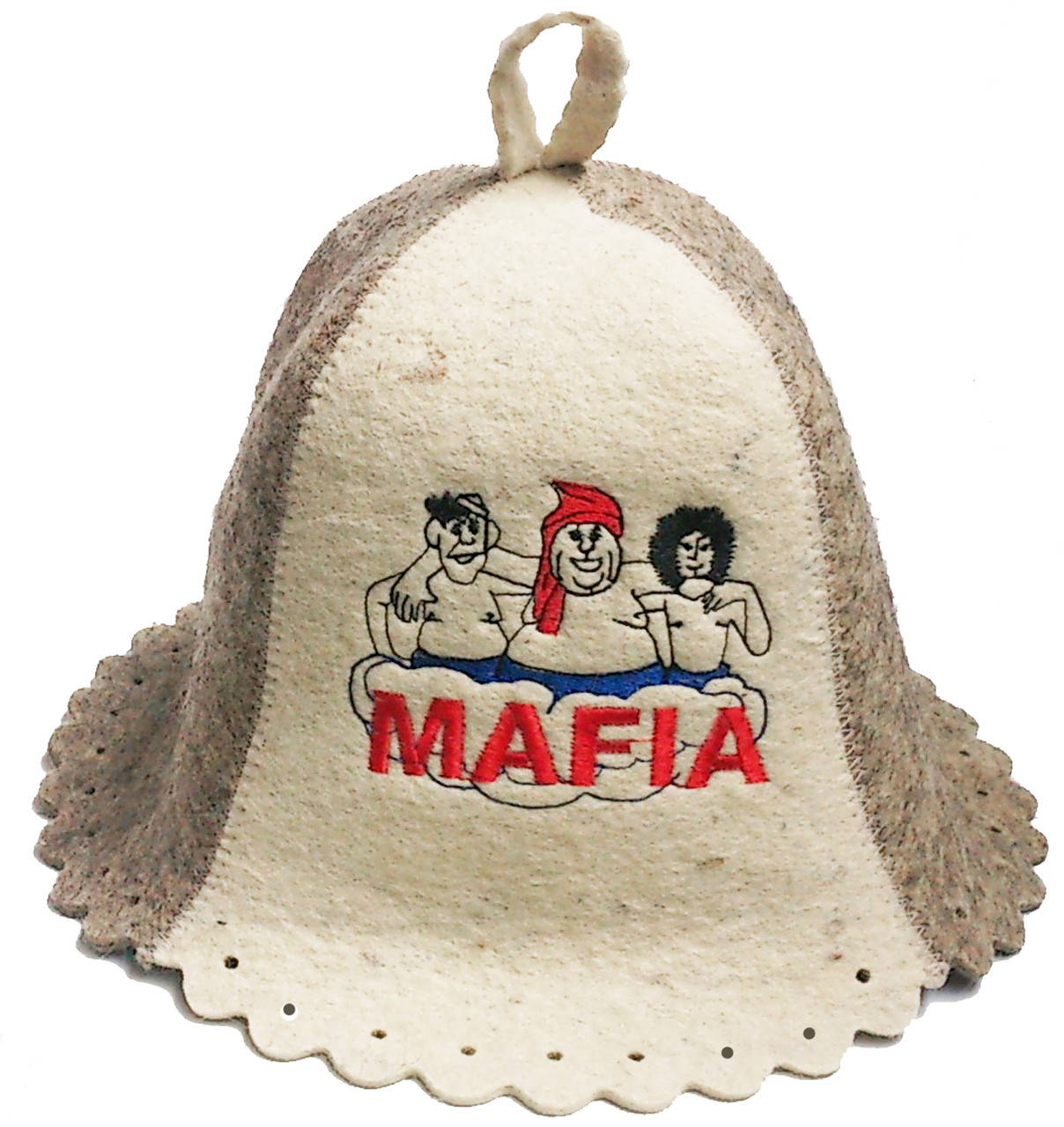 

Шапка для сауны из натуральной шерсти - Мафия
