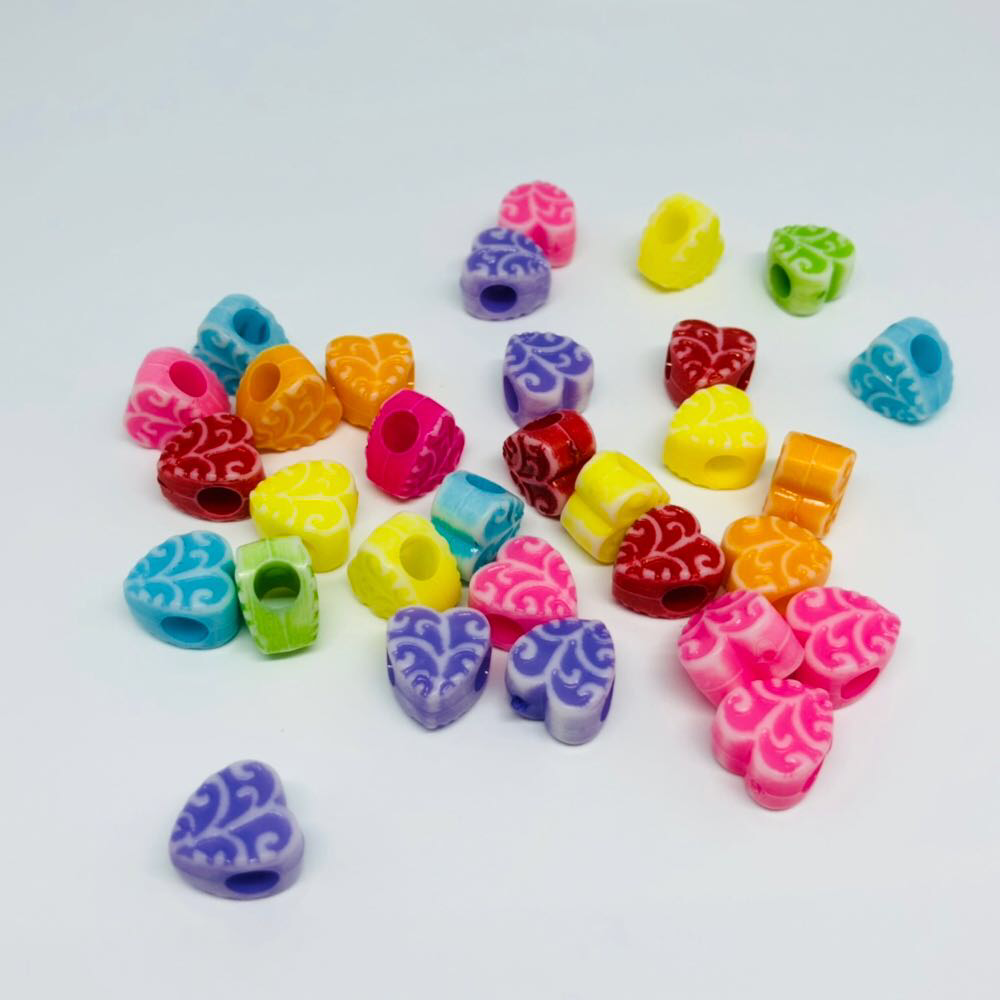 

Пластиковые элементы для декупажа. Сердце. Цвет микс. 11мм