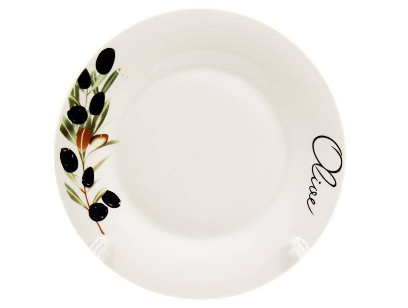 

Тарелка подставная Interos Оливки 8002-22 22 см, Белый