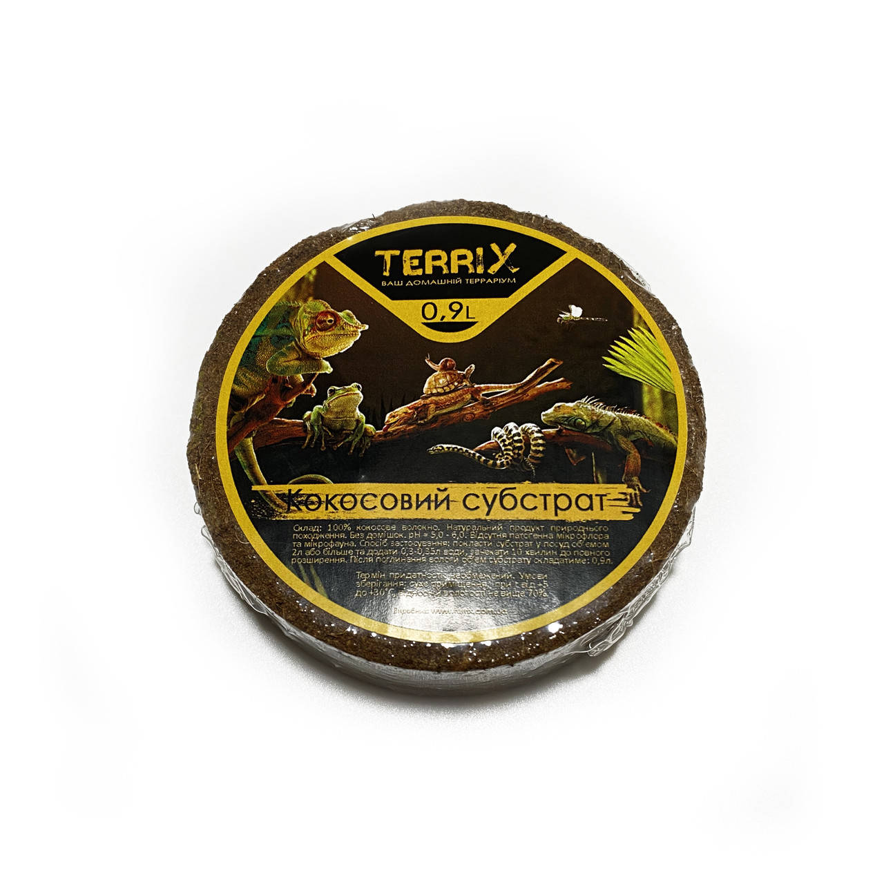 

Кокосовый субстрат для террариума Terrix мелкий 0,9 л