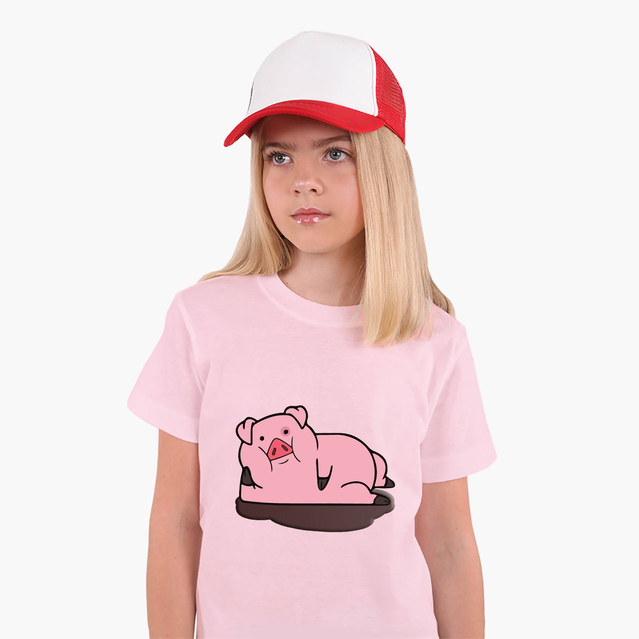 

Детская футболка для девочек Пухля Гравити Фолз (Waddles Gravity Falls) (25186-2626-PK) Розовый 140