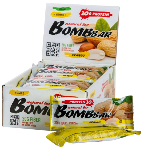 

Протеиновый батончик Bombbar Арахис (60 грамм)