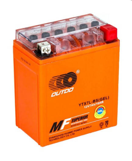 

Outdo YTX7L-BS GEL 12V 7Ah. Аккумулятор 114/70/130мм