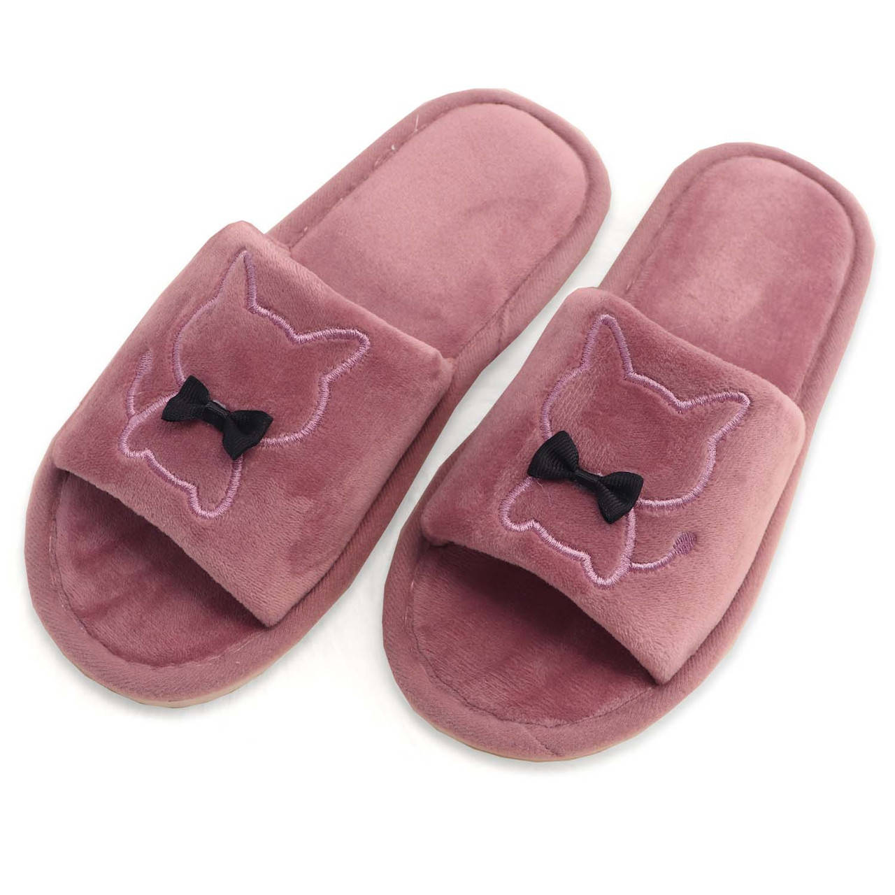 

Женские тапочки с открытым носком Котенок XG8, Пудровый, 38/39