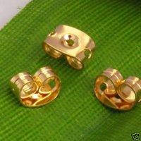 

Застежки заглушки металлические 20 шт для серег - гвоздиков пусеты, Золотистый