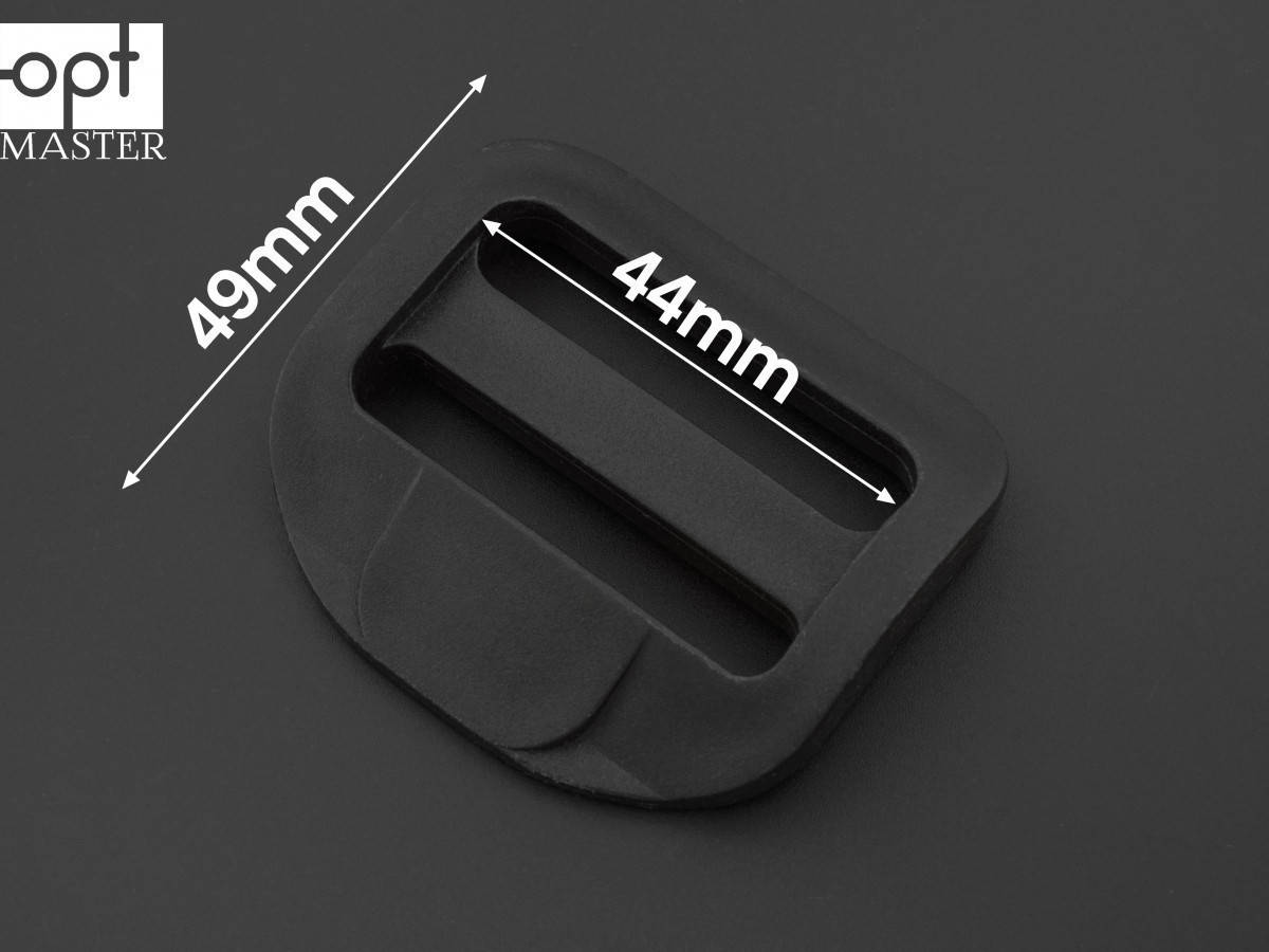 

Пряжка 2-х щелевая 44 мм пластик, РП/2-(B)38144 Чёрная, Черный