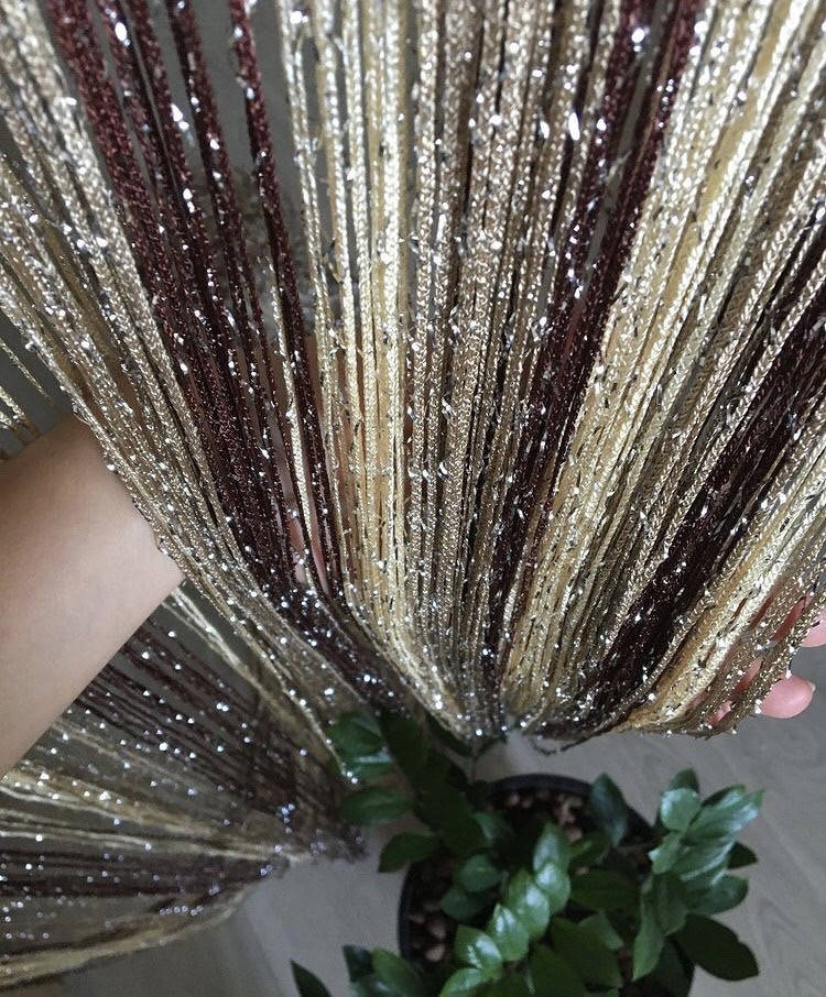 

Шторы нити Радуга дождь, нитяные шторы Радуга с люрексом, Разные цвета