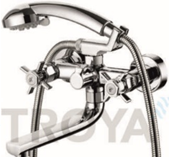 

Смеситель для ванны короткий гусак TROYA QMG3-A621, Светло-серый