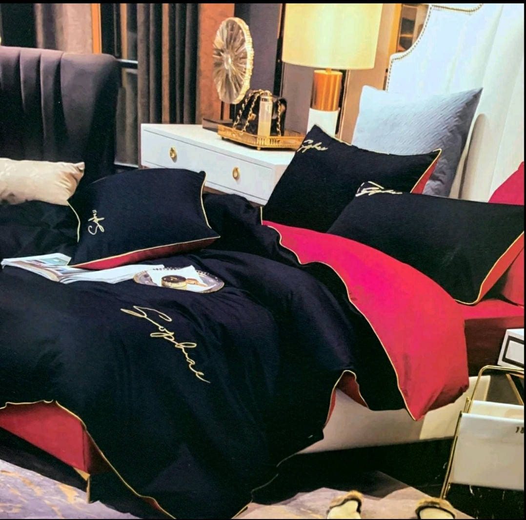 

Комплект постельного белья евро размер сатин Crown