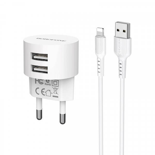 

Зарядный блок с кабелем IPhone 5 6 7 8 X Xs Xr 11 12 IPad, Белый