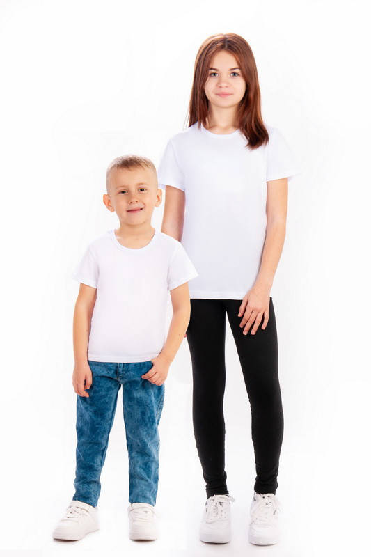 

Белая футболка детская / 100% хлопок 116