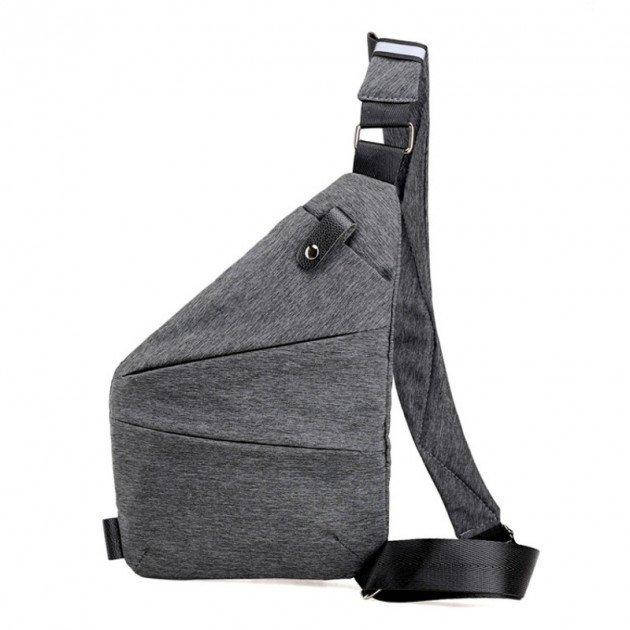 

Мужская водонепронецаемая сумка Cross Body, Мессенджер, Антивор, Мужская барсетка на плечо серая, Серый