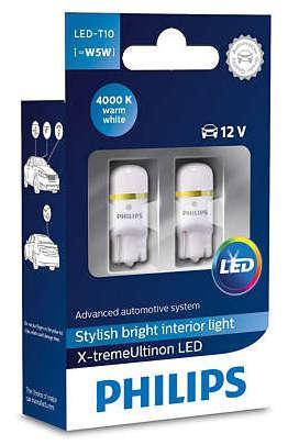 

Автолампы Philips X-treme Vision W5W LED 12V 1W 4000K W2,1X9,5D (127994000KX2)