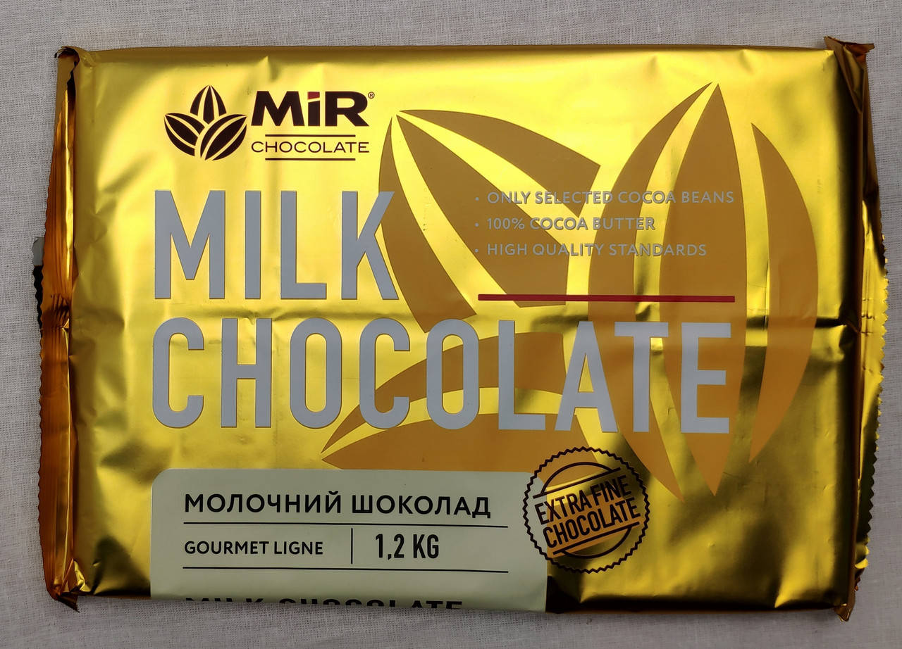 

Молочный шоколад 28 % какао в плитке 1,2 кг, Мир