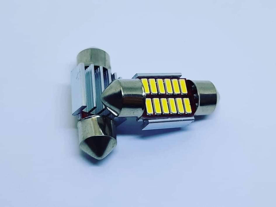 

Лампа SV8,5(C5W, C10W)AC 12V LED 12х4014 white 31mm обманка
