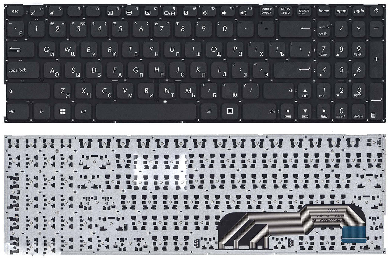 

Клавиатура для ноутбука Asus X541 X541UA, матовая (0KNB0-6724RU00), Черный