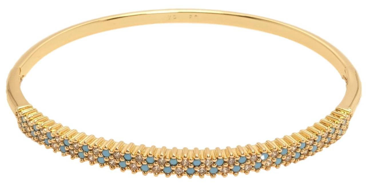 

Браслет Xuping Позолота 18K "Инкрустация бело-голубым цирконием" ø 6,5см