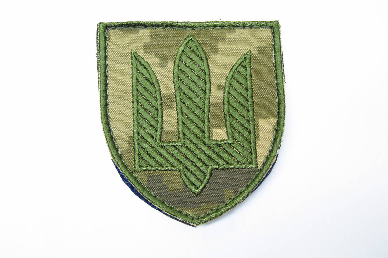 

Шеврон, патч, нашивка тризуб.