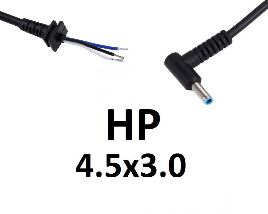 

Кабель для блока питания ноутбука HP\Dell\Asus 4.5x3.0 3p-3p (до 5a) (L-type)