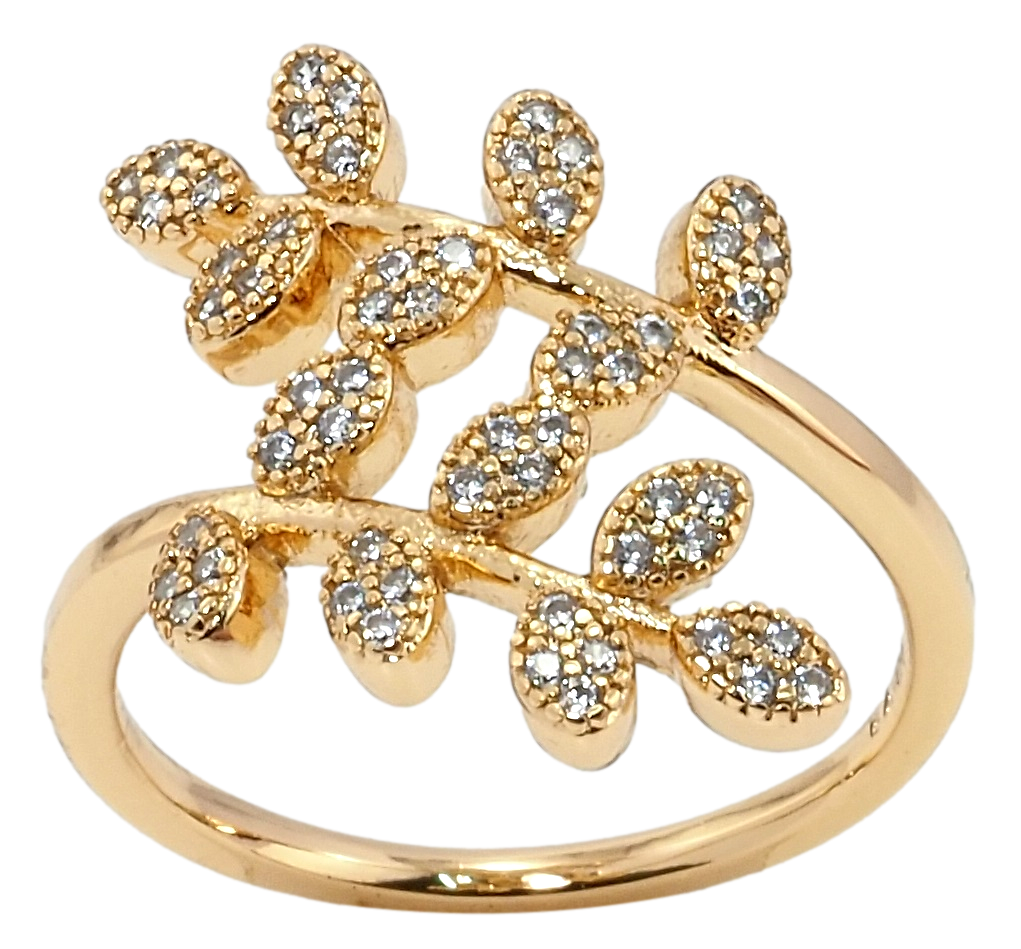 

Кольцо Xuping Позолота 18K "Веточки с цирконием" р.17,17.5,18,18.5,19,20