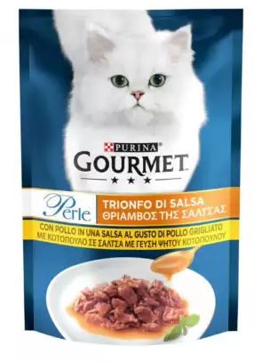 

Purina Gourmet Perle паучи для кошек 85 г* 26шт (мини филе в соусе с курицей)