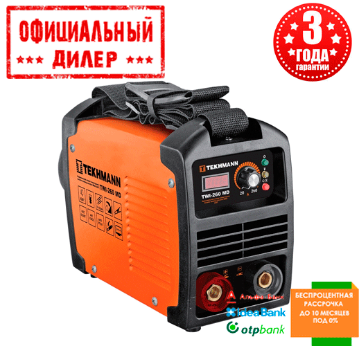 

Сварочный аппарат Tekhmann TWI-260 MD (5.8 кВт, 140 А)