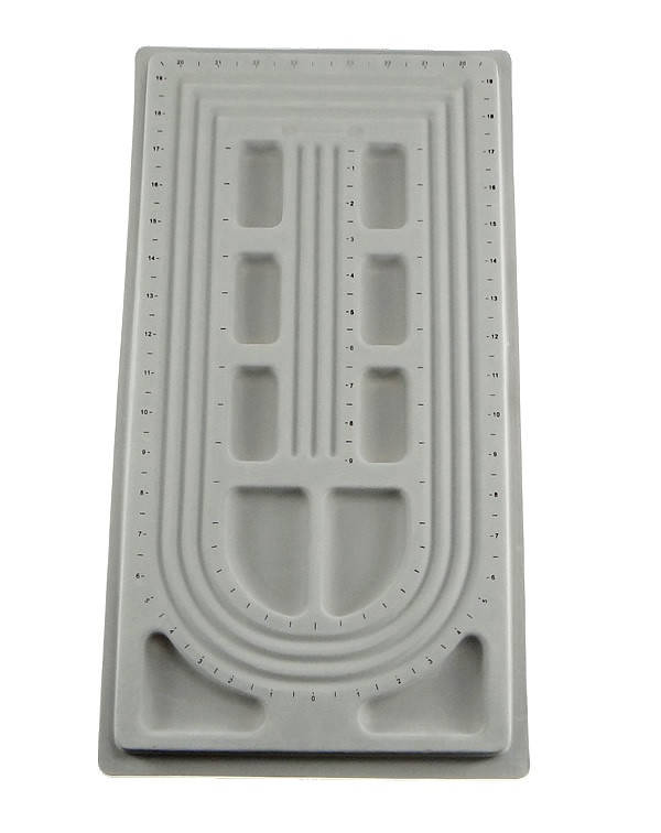 

Доска планшет для сборки бус браслетов 49х26.5 см 3 ряда, Серый