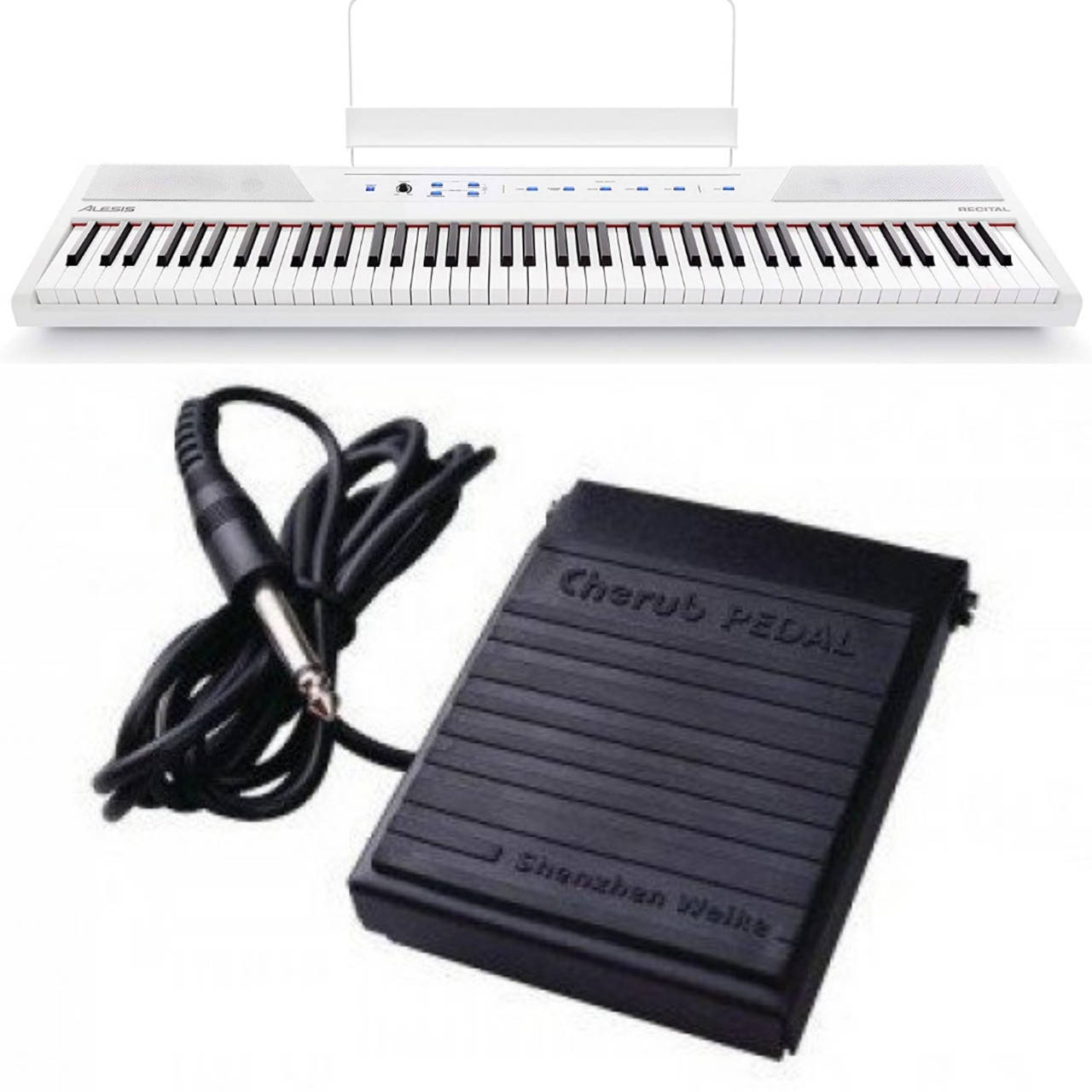 

Цифровое фортепиано ALESIS RECITAL WHITE + педаль сустейна в подарок
