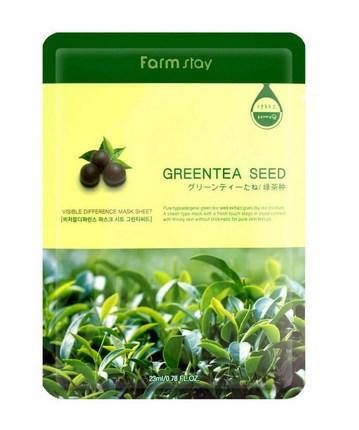 

Тканевая маска для лица успокаивающая FarmStay Green Tea Seed 23 мл