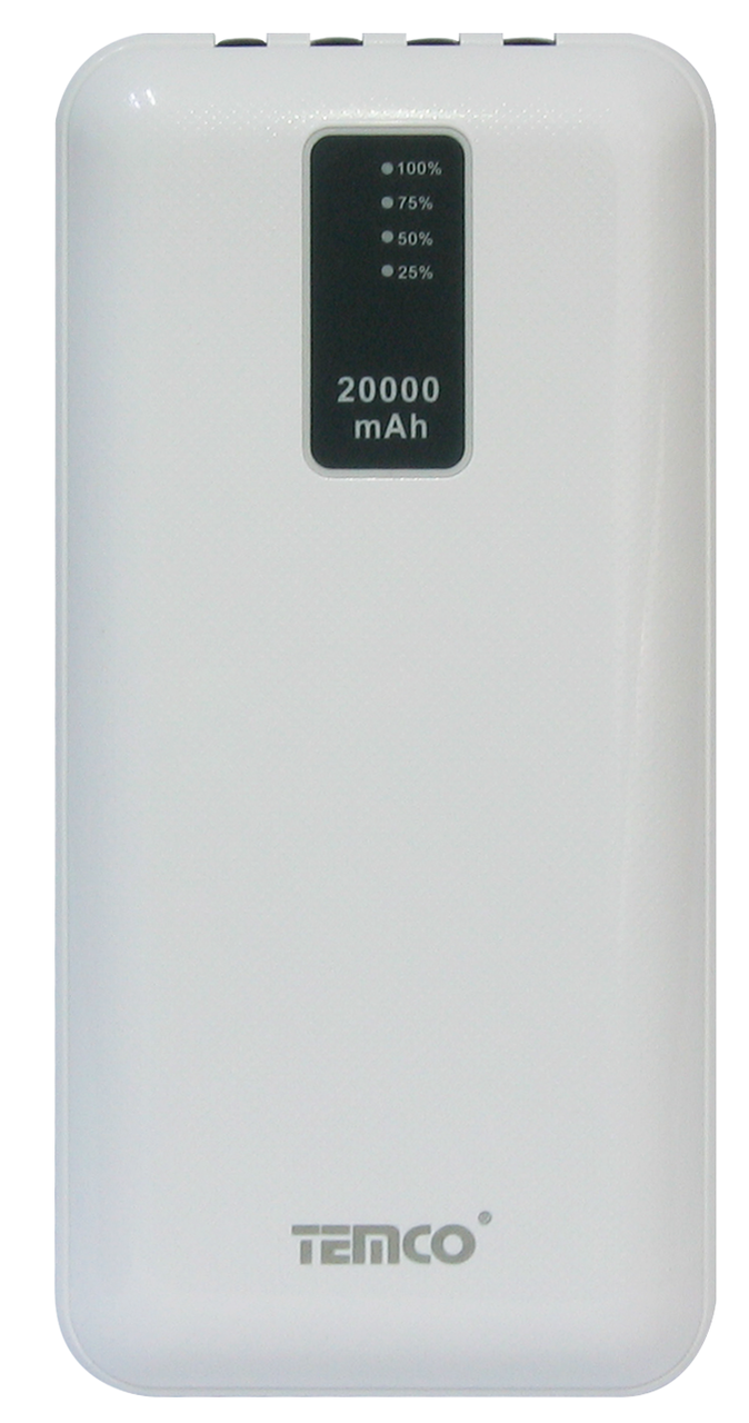 

Power Bank Temco PAL10 5V2A 20000mah 4 in 1 white Гарантия 6 месяцев