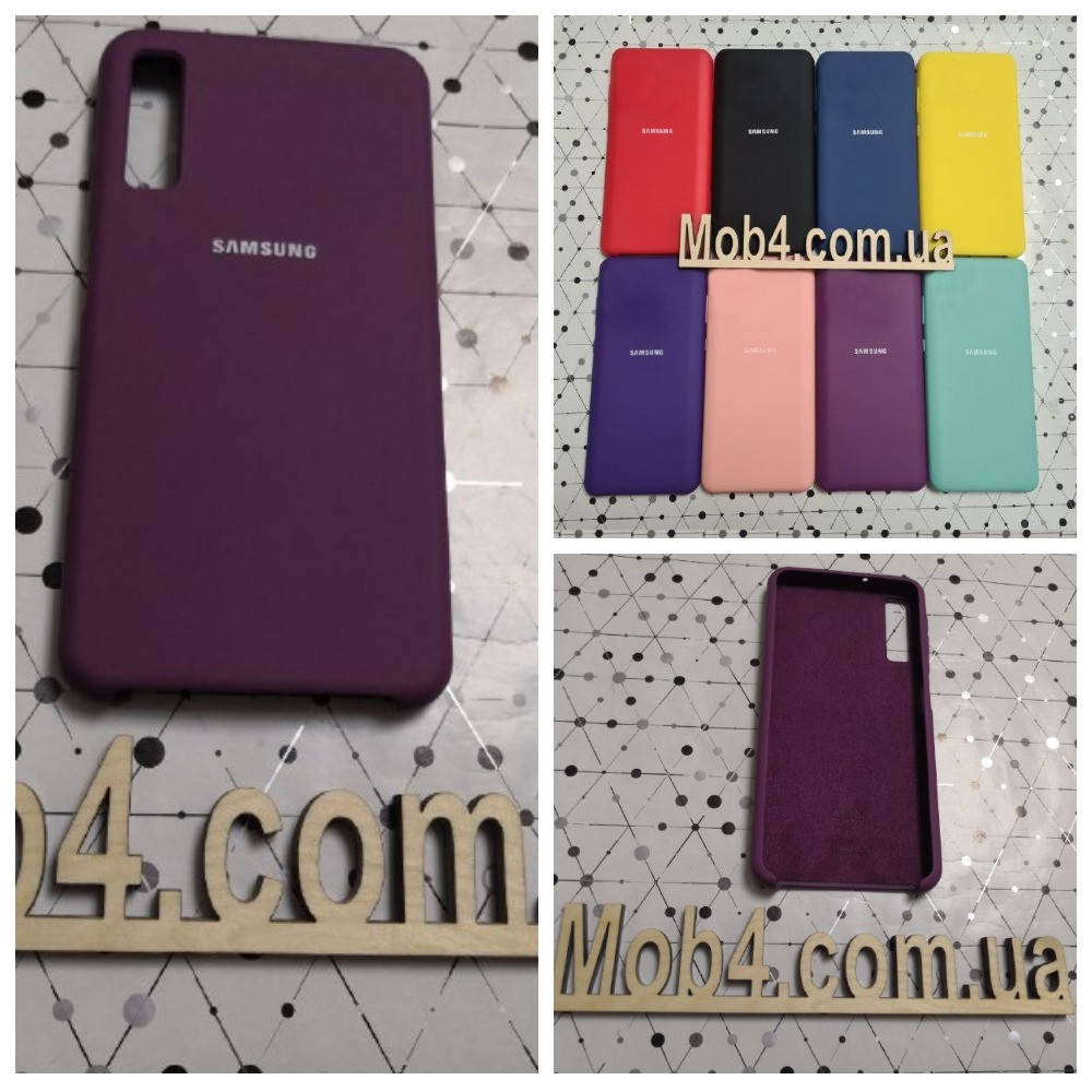 

Брендовый чехол накладка Silicone Cover для Samsung Galaxy (Самсунг) A7 2018 (A750), Разные цвета