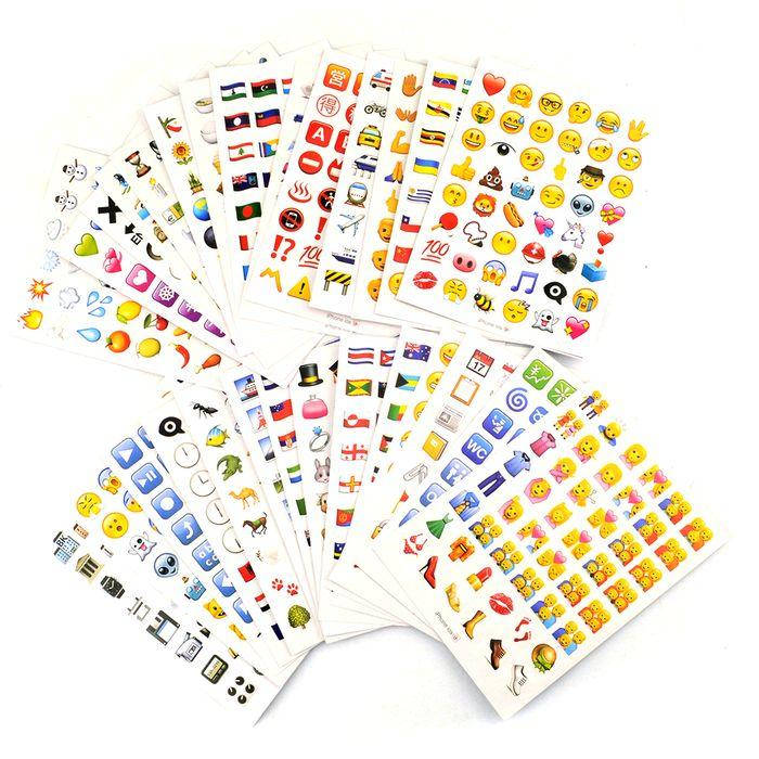 

Наклейки стикеры Смайлики Emoji самоклеющиеся 19 шт.