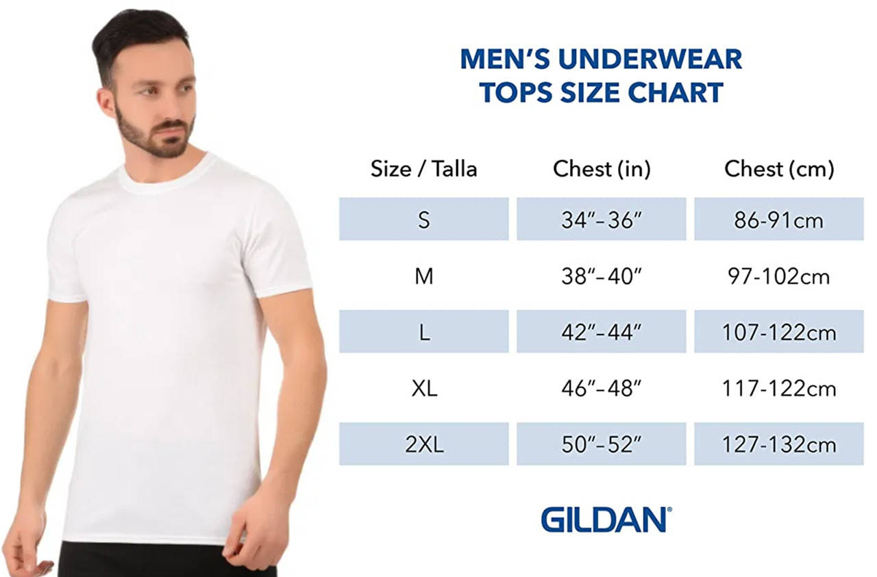 

Качественная мужская белая футболка Gildan 100% хлопок M, L, XL, Белый