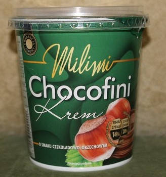 

Шоколадно-ореховая паста Chocofini Milimi 400 гр. Польша