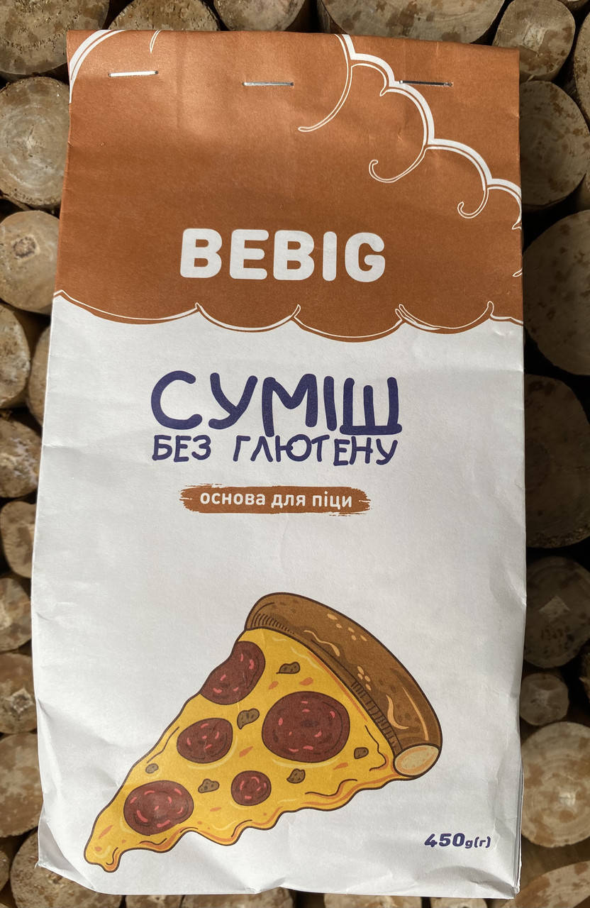

Суміш для випікання безглютенова "Основа для піци", 450г Bebig